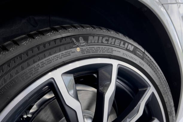A Michelin tyre fitted on an alloy wheel